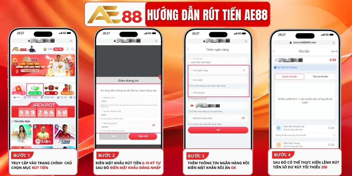 Hướng Dẫn Chi Tiết Các Bước Rút Tiền AE88