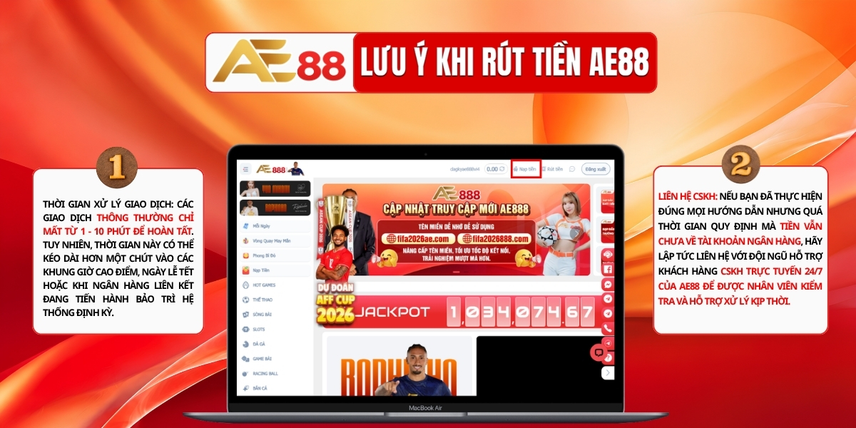 Những Lưu Ý Quan Trọng Khi Rút Tiền AE88 Để Tránh Bị Treo